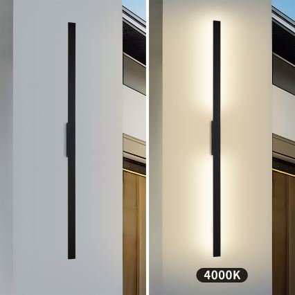Brilagi - LED spoljašnja zidna svetiljka LUNA LED/30W/230V 4000K IP65 150 cm crna CRI 90