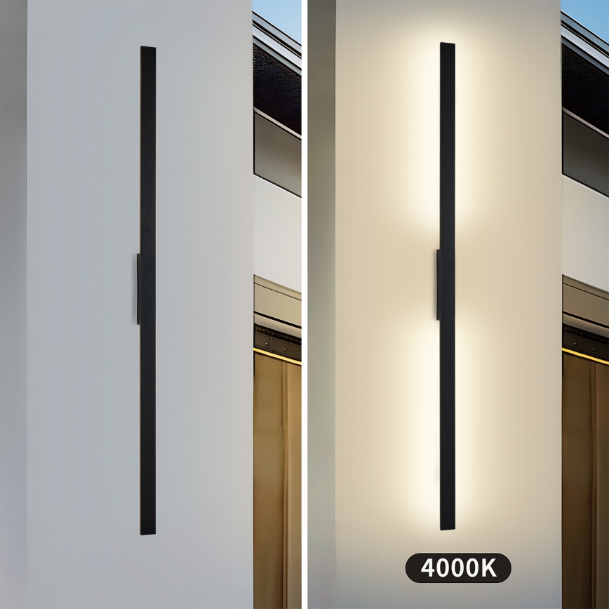 Brilagi - LED spoljašnja zidna svetiljka LUNA LED/30W/230V 4000K IP65 150 cm crna CRI 90