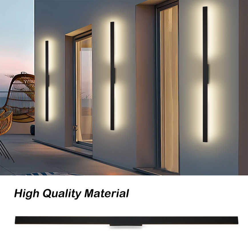 Brilagi - LED spoljašnja zidna svetiljka LUNA LED/30W/230V 4000K IP65 150 cm crna CRI 90