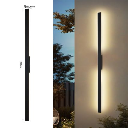Brilagi - LED spoljašnja zidna svetiljka LUNA LED/30W/230V 4000K IP65 150 cm crna CRI 90
