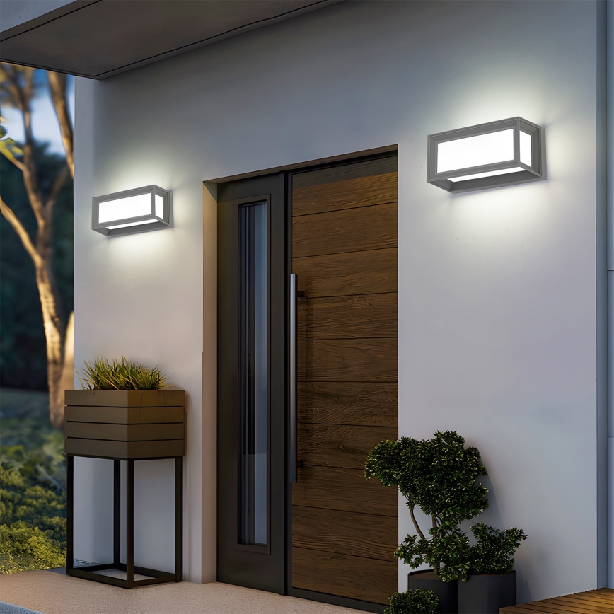 Brilagi - LED spoljašnje zidno svetlo PARKER LED/12W/230V sivo IP44