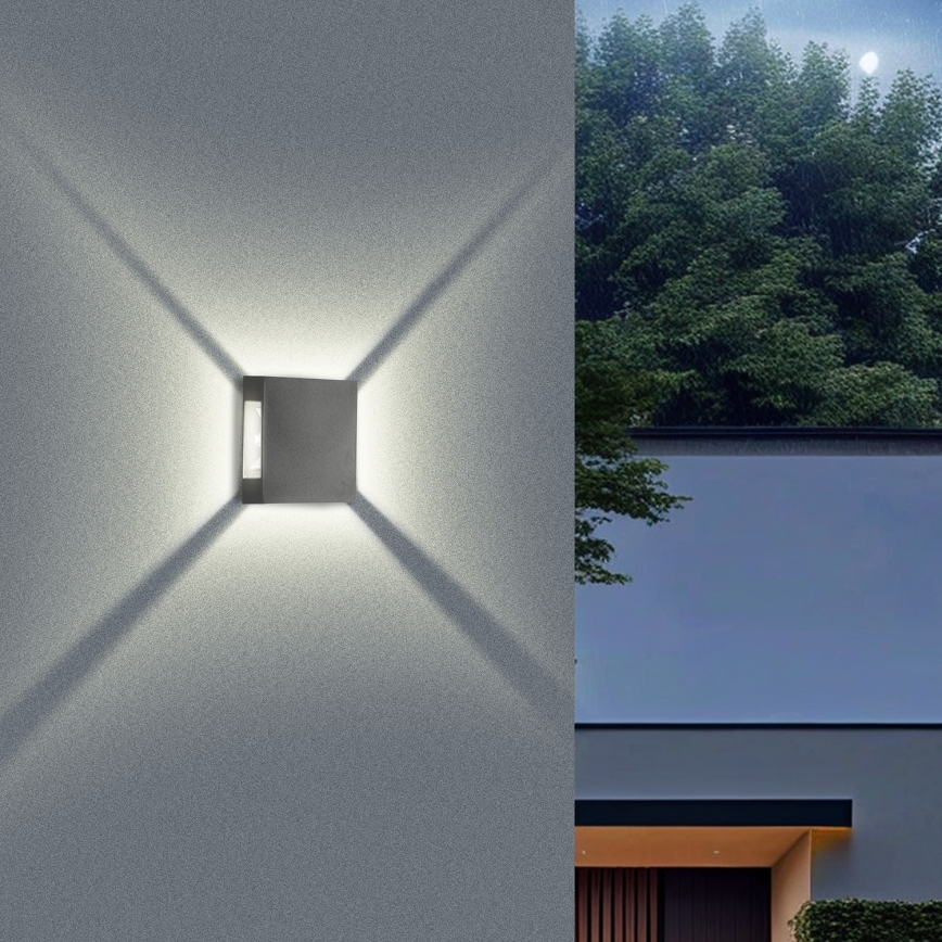 Brilagi - LED spoljašnje zidno svetlo QUADRAY LED/4W/230V antracit IP65