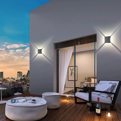 Brilagi - LED spoljašnje zidno svetlo QUADRAY LED/4W/230V antracit IP65