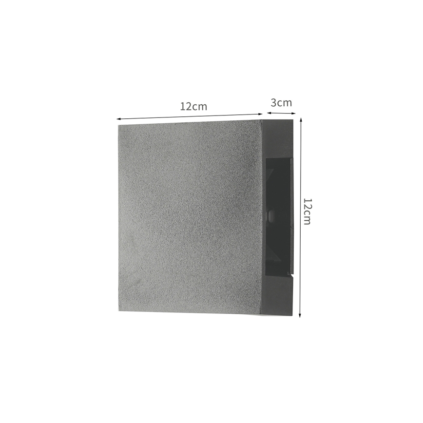 Brilagi - LED spoljašnje zidno svetlo QUADRAY LED/4W/230V antracit IP65