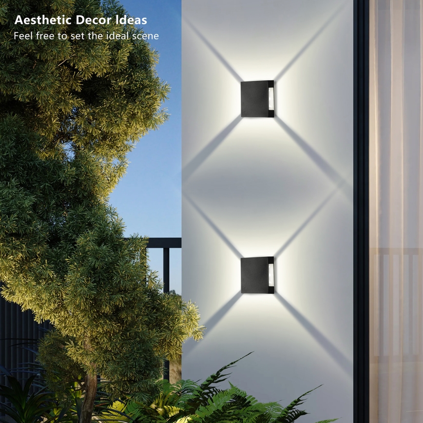 Brilagi - LED spoljašnje zidno svetlo QUADRAY LED/4W/230V crno IP65