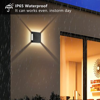 Brilagi - LED spoljašnje zidno svetlo QUADRAY LED/4W/230V crno IP65