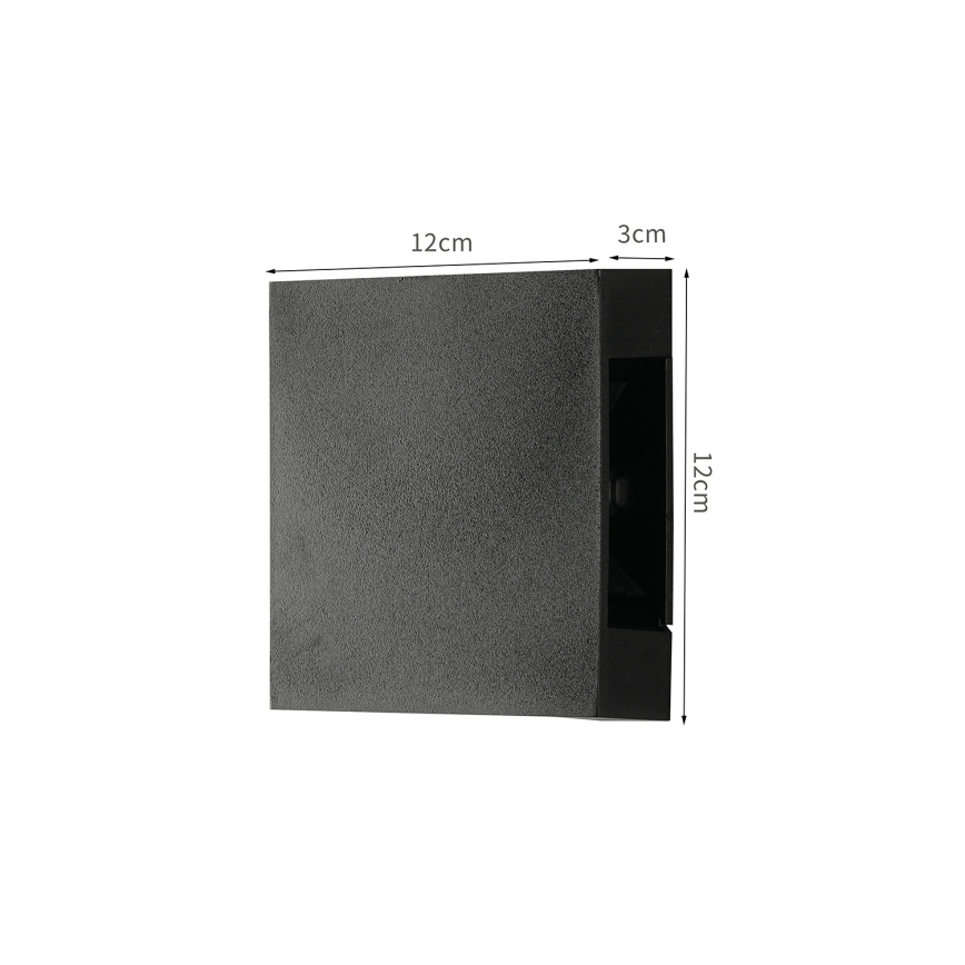 Brilagi - LED spoljašnje zidno svetlo QUADRAY LED/4W/230V crno IP65