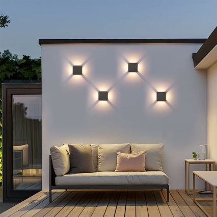 Brilagi - LED spoljašnje zidno svetlo QUADRAY LED/6W/230V antracit IP54
