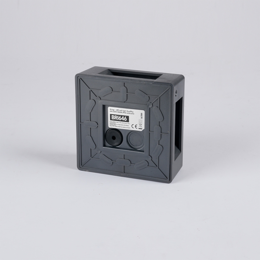 Brilagi - LED spoljašnje zidno svetlo QUADRAY LED/6W/230V antracit IP54