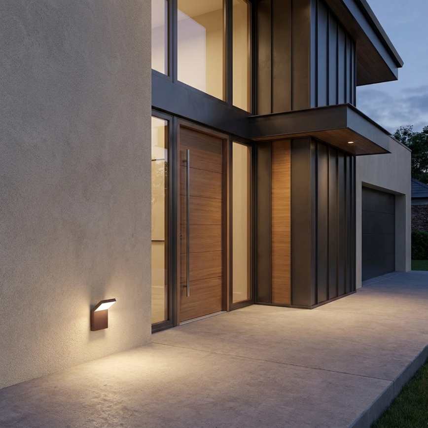 Brilagi - LED spoljašnje zidno svetlo RIANO LED/8W/230V braon IP65
