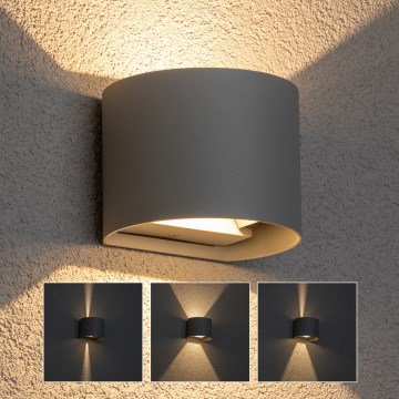 Brilagi - LED spoljašnje zidno svetlo RONDO LED/6W/230V siva IP54