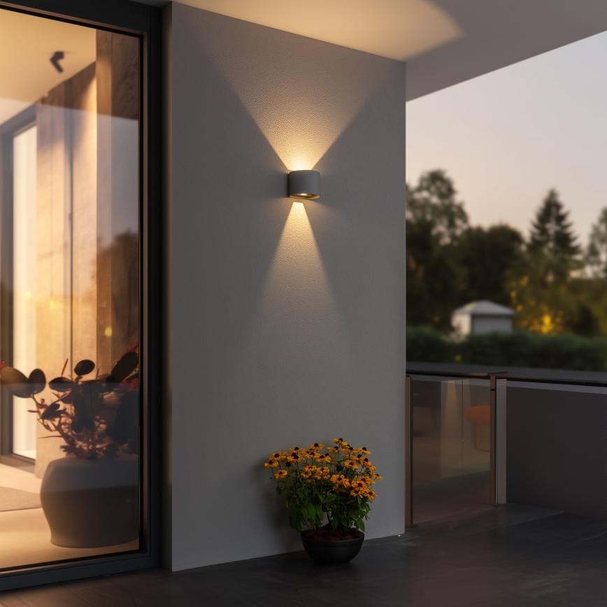 Brilagi - LED spoljašnje zidno svetlo RONDO LED/6W/230V siva IP54