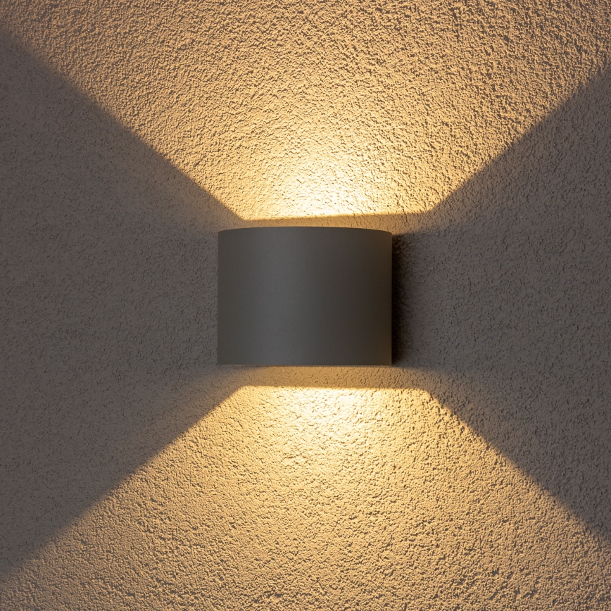Brilagi - LED spoljašnje zidno svetlo RONDO LED/6W/230V siva IP54