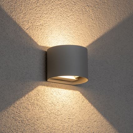Brilagi - LED spoljašnje zidno svetlo RONDO LED/6W/230V siva IP54