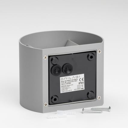 Brilagi - LED spoljašnje zidno svetlo RONDO LED/6W/230V siva IP54