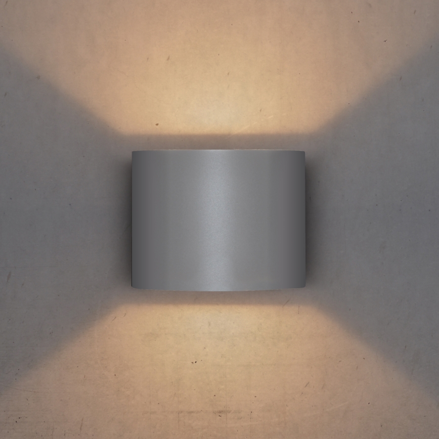 Brilagi - LED spoljašnje zidno svetlo RONDO LED/6W/230V siva IP54
