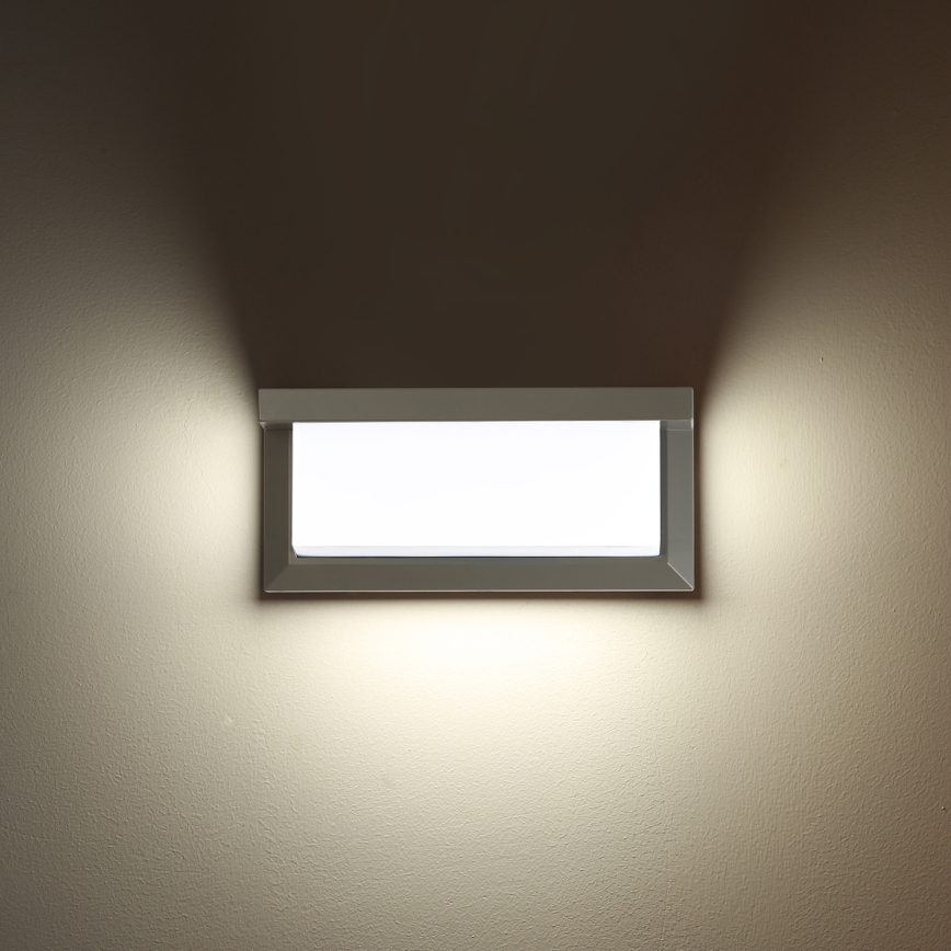 Brilagi - LED spoljašnje zidno svetlo sa senzorom BRICKY LED/12W/230V sivo IP54