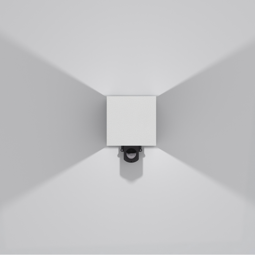 Brilagi - LED spoljašnje zidno svetlo sa senzorom CUBE LED/6W/230V sivo IP65