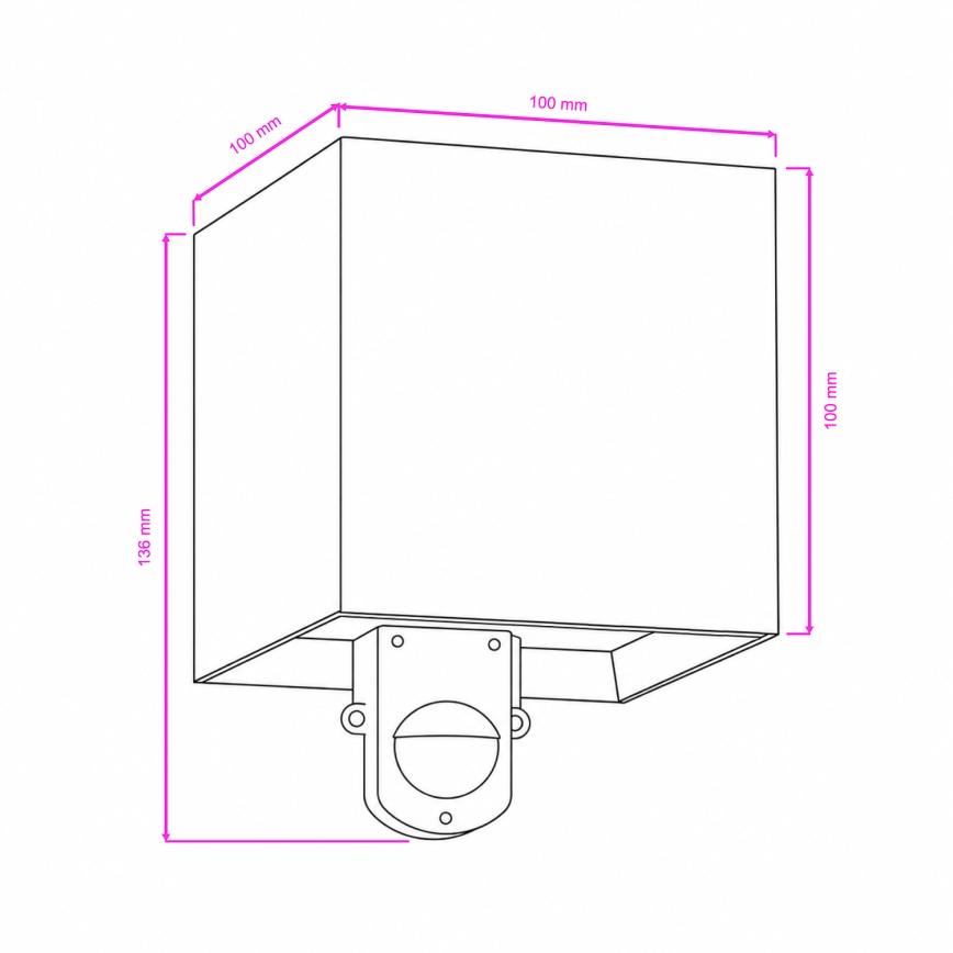 BRILAGI - LED spoljašnje zidno svetlo sa senzorom CUBE LED/6W/230V sivo IP65