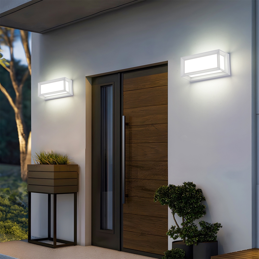 Brilagi - LED spoljašnje zidno svetlo sa senzorom PARKER LED/12W/230V, belo, IP44