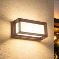 Brilagi - LED spoljašnje zidno svetlo sa senzorom PARKER LED/12W/230V braon IP44