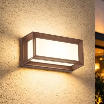 Brilagi - LED spoljašnje zidno svetlo sa senzorom PARKER LED/12W/230V braon IP44