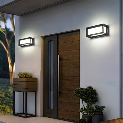 Brilagi - LED spoljašnje zidno svetlo sa senzorom PARKER LED/12W/230V crna IP44