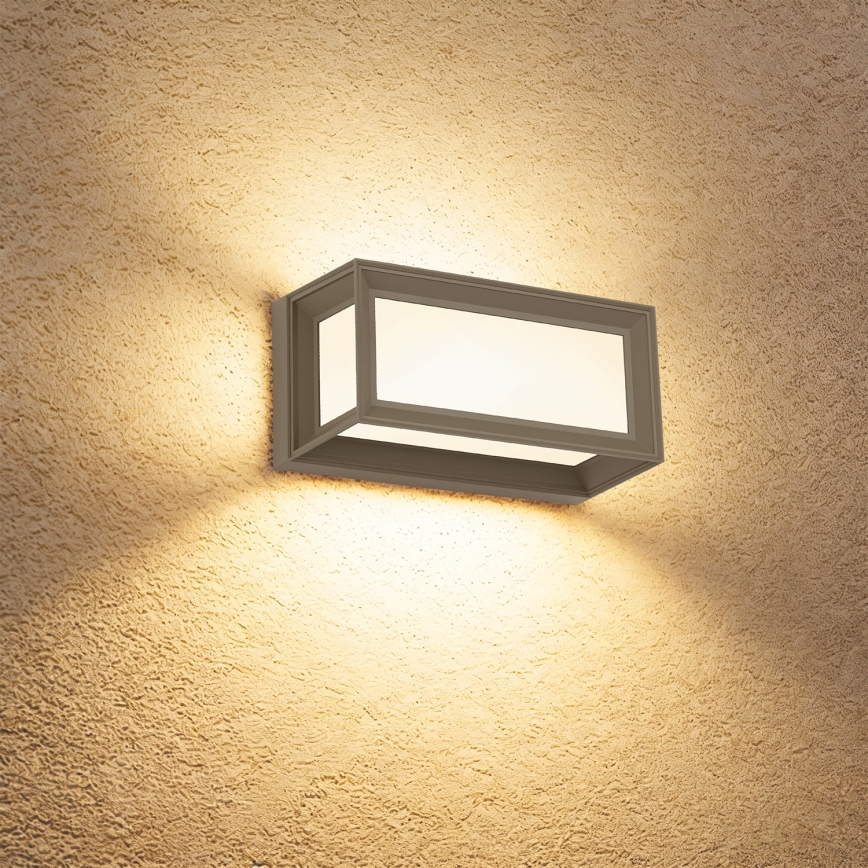 Brilagi - spoljno zidno LED svetlo sa senzorom PARKER LED/12W/230V sivo IP44