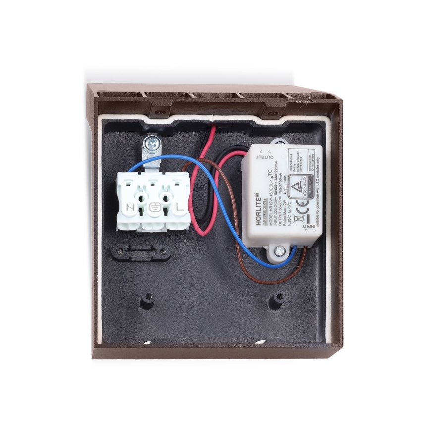 BRILAGI - LED spoljašnje zidno svetlo sa senzorom RIANO LED/8W/230V braon IP65