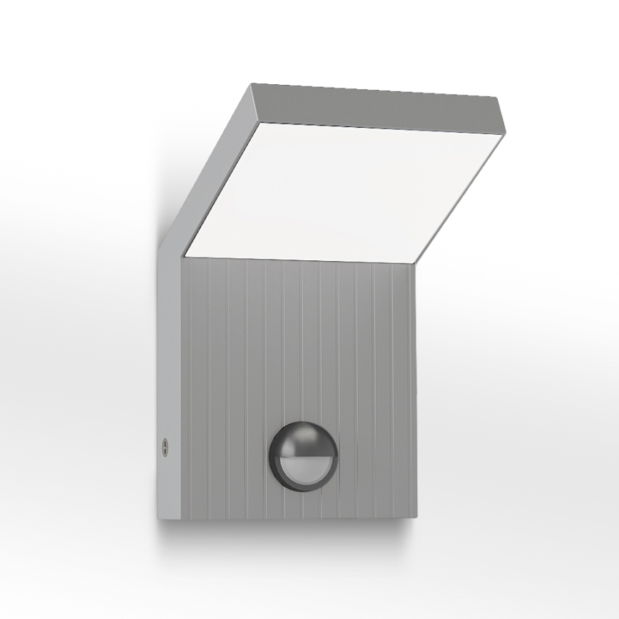 Brilagi - LED spoljašnje zidno svetlo sa senzorom RIANO LED/8W/230V srebrno IP65