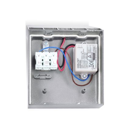 Brilagi - LED spoljašnje zidno svetlo sa senzorom RIANO LED/8W/230V srebrno IP65