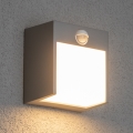 Brilagi - LED Spoljašnje zidno svetlo sa senzorom TERNI LED/12W/230V sivo IP44