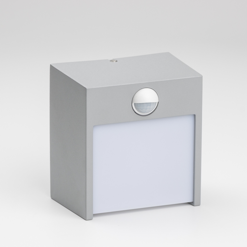 Brilagi - LED Spoljašnje zidno svetlo sa senzorom TERNI LED/12W/230V sivo IP44