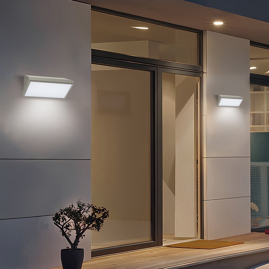 Brilagi - LED spoljno zidno svetlo sa senzorom TRIANGLE LED/20W/230V sivo IP65