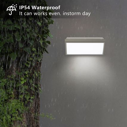Brilagi - LED spoljno zidno svetlo sa senzorom TRIANGLE LED/20W/230V sivo IP65