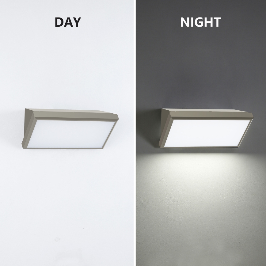 Brilagi - LED spoljno zidno svetlo sa senzorom TRIANGLE LED/20W/230V sivo IP65