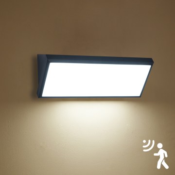 Brilagi - LED spoljašnje zidno svetlo sa senzorom TRIANGLE LED/42W/230V 45 cm crno IP65