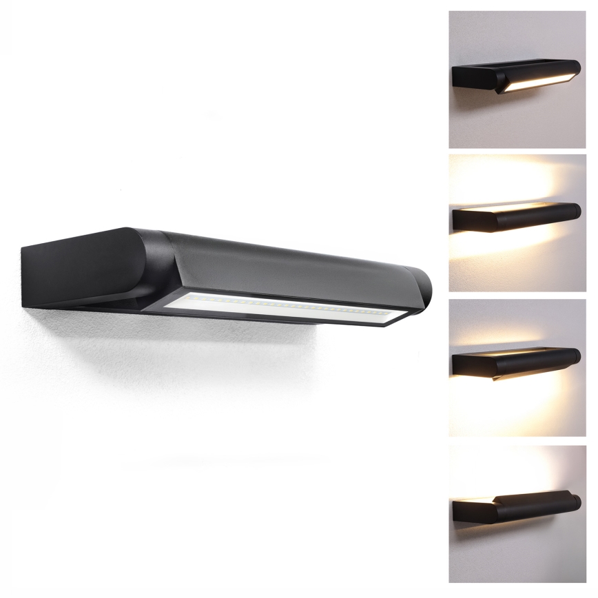 Brilagi - LED spoljašnje zidno svetlo SALERNO LED/12W/230V 35,5 cm crna IP65