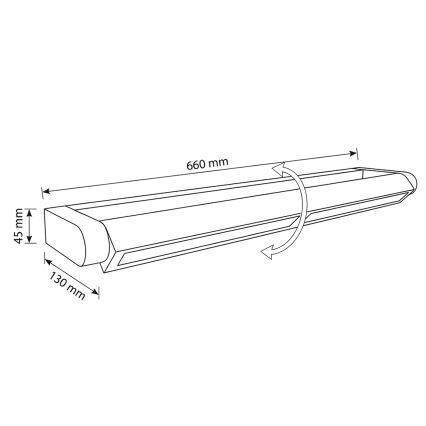 Brilagi - LED spoljašnje zidno svetlo SALERNO LED/24W/230V 66 cm crno IP65