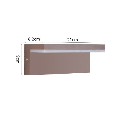 Brilagi - LED spoljašnje zidno svetlo TESSI LED/10W/230V braon IP54