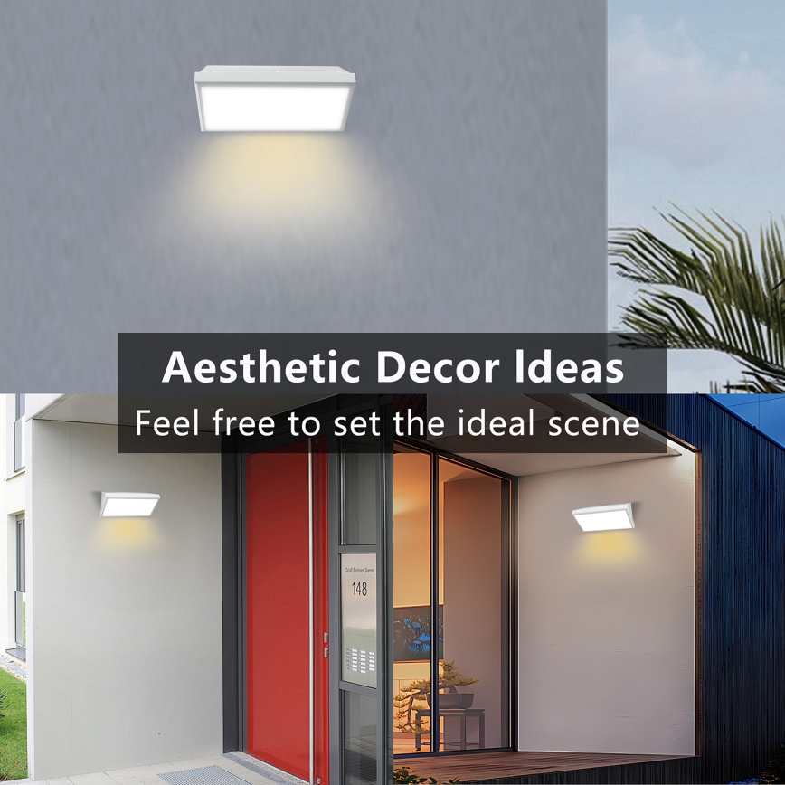 Brilagi - LED spoljašnje zidno svetlo TRIANGLE LED/20W/230V bela IP65