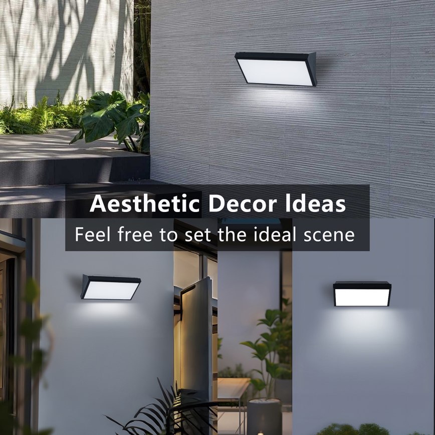 Brilagi - LED spoljašnje zidno svetlo TRIANGLE LED/20W/230V crna IP65