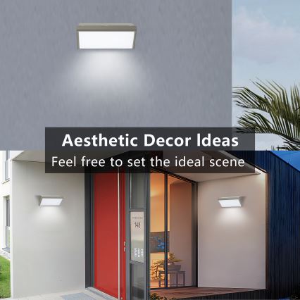 Brilagi - LED spoljašnje zidno svetlo TRIANGLE LED/20W/230V sivo IP65