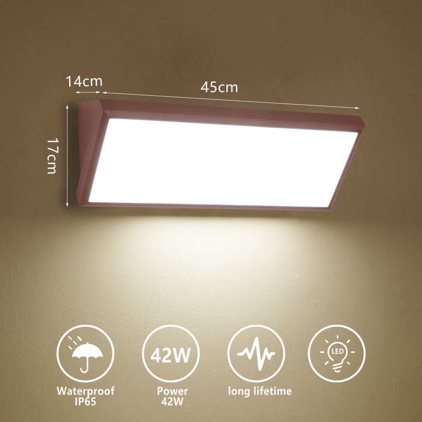 Brilagi - spoljašnje LED zidno svetlo TRIANGLE LED/42W/230V 3000/4000/6500K 45 cm braon IP65