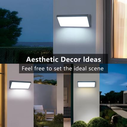 Brilagi - LED spoljašnje zidno svetlo TRIANGLE LED/42W/230V antracit IP65