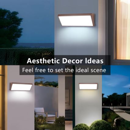 Brilagi - LED spoljašnje zidno svetlo TRIANGLE LED/42W/230V braon IP65