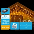 BRILAGI - LED Spoljašnji božićni niz 1000xLED/9W/8 funkcija 53m IP44 topla bela