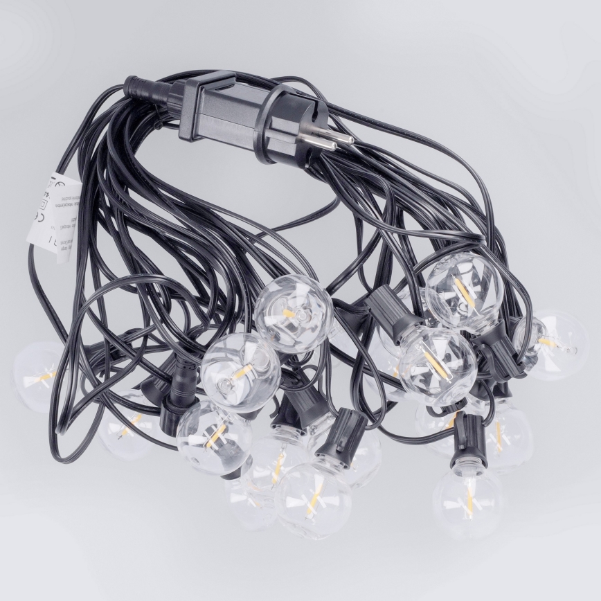 BRILAGI - LED Spoljašnji dekorativni lanac GIRLANDA 18xE12/0,6W/230V 13m crna IP44 topla bela