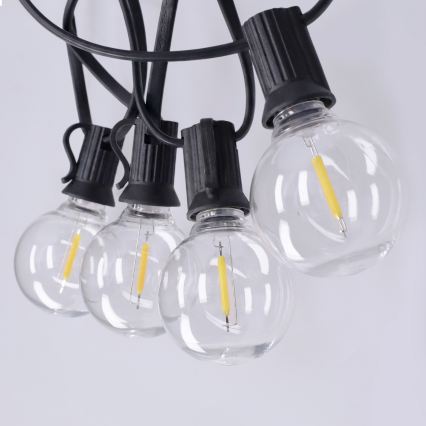 BRILAGI - LED Spoljašnji dekorativni lanac GIRLANDA 18xE12/0,6W/230V 13m crna IP44 topla bela