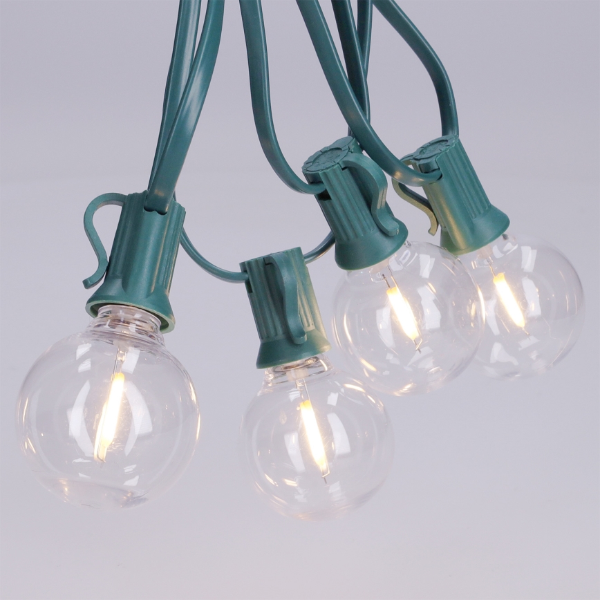 Brilagi - LED spoljašnja dekorativna girlanda GIRLANDA 25xE12/0,8W/230V 20m zelena IP44 topla bela